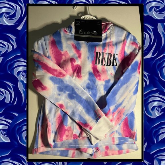 BEBE Girls Tie-Dye Hoodie & Drawstring Shorts Set 7/8 - Picture 6 of 10